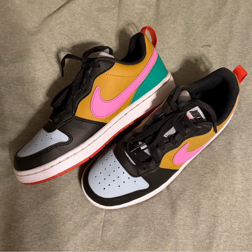 Nike Kids' Black and Pink Sneakers